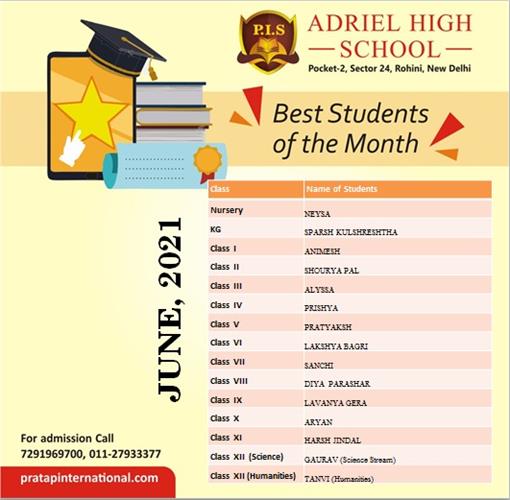 Best student of the Month