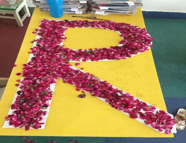 Rose Petal Pasting Activity - Preprimary