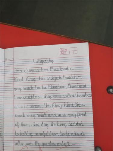 CALLIGRAPHY COMPETITION CLASSES I & II 15.04.2019