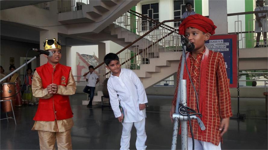 Class IV B Special Assembly Topic Akbar and Birbal Folk Tales