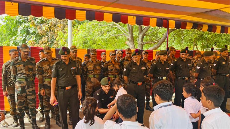 Rakhi celebration with soldiers